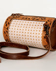 American Darling Duffel Bag for Women, Hand Tooled Floral Leather Western Bag, Full Grain Vegetable-Tanned with YKK Zipper