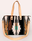 American Darling Tote Saddle Blanket Genuine Leather Women Bag Western Handbag Purse