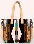 American Darling Tote Saddle Blanket Genuine Leather Women Bag Western Handbag Purse