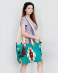 American Darling Tote Saddle Blanket Genuine Leather Women Bag Western Handbag Purse