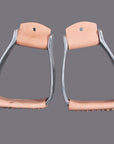 Bar H Equine Western Horse Heavy Duty Aluminium Slanted Saddle Stirups Pair