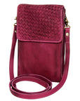 Never Mind Nmbgm134C Cell Phone Holder Vintage Handmade Genuine Cowhide Leather Women Bag Western Handbag Purse