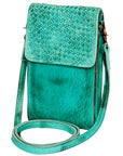 Never Mind Nmbgm134E Cell Phone Holder Vintage Handmade Genuine Cowhide Leather Women Bag Western Handbag Purse