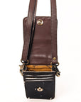 American Darling Hand Tooled Hair On Genuine Leather Women Bag Western Handbag Purse