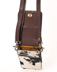 American Darling Hand Tooled Hair On Genuine Leather Women Bag Western Handbag Purse