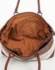 American Darling ADBGZ649B Tote Hand Tooled Saddle Blanket Genuine Leather Women Bag Western Handbag Purse