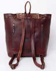 American Darling Backpack Hair On Hand Tooled Genuine Leather Women Bag Western Handbag Purse