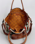 American Darling Tote Saddle Blanket Genuine Leather women bag western handbag purse