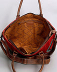 American Darling Tote Saddle Blanket Genuine Leather women bag western handbag purse