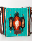 American Darling ADBG1006A Large Crossbody Saddle Blanket Genuine Leather women bag western handbag purse