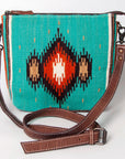 American Darling ADBG1009A Cross Body Saddle Blanket Genuine Leather women bag western handbag purse