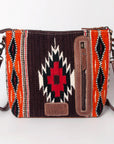 American Darling ADBG1009A Cross Body Saddle Blanket Genuine Leather women bag western handbag purse