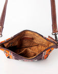 American Darling ADBG1009A Cross Body Saddle Blanket Genuine Leather women bag western handbag purse