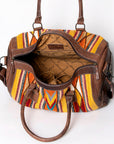 American Darling Western Travel Duffel Bag with Handwoven Saddle Blanket