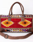 American Darling Western Travel Duffel Bag with Handwoven Saddle Blanket