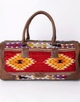 American Darling Western Travel Duffel Bag with Handwoven Saddle Blanket