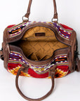 American Darling Western Travel Duffel Bag with Handwoven Saddle Blanket