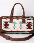 American Darling Western Travel Duffel Bag with Handwoven Saddle Blanket