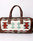 American Darling Western Travel Duffel Bag with Handwoven Saddle Blanket