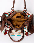 American Darling Western Travel Duffel Bag with Handwoven Saddle Blanket