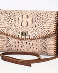 ADBG1023A American Darling Coin Purse Crocodile embossed Genuine Leather women bag western handbag purse