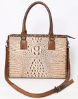 American Darling Briefcase Crocodile embossed Genuine Leather women bag western handbag purse