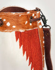 American Darling ADBG574D1 Large Crossbody Saddle Blanket Hair On Genuine Leather Women Bag Western Handbag Purse