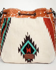 American Darling ADBG574D1 Large Crossbody Saddle Blanket Hair On Genuine Leather Women Bag Western Handbag Purse