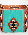 American Darling ADBG574D1 Large Crossbody Saddle Blanket Hair On Genuine Leather Women Bag Western Handbag Purse