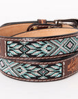 HILASON Hand-Tooled Leather Western Belt Unisex