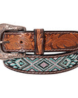 HILASON Hand-Tooled Leather Western Belt Unisex