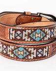 HILASON Hand-Tooled Leather Western Belt Unisex