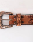 HILASON Hand-Tooled Leather Western Belt Unisex