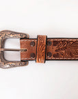 HILASON Hand-Tooled Leather Western Belt Unisex