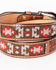 HILASON Hand-Tooled Leather Western Belt Unisex