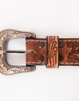 HILASON Hand-Tooled Leather Western Belt Unisex