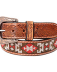 HILASON Western Genuine Leather Belt for Men Women Cowboy Cowgirl Handmade Unisex Full Grain Heavy Duty Tooled Beaded Belt