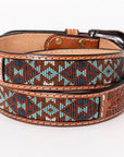 HILASON Hand-Tooled Leather Western Belt Unisex