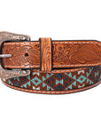 HILASON Hand-Tooled Leather Western Belt Unisex