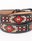 HILASON Western Genuine Leather Belt for Men Women Cowboy Cowgirl Handmade Unisex Full Grain Heavy Duty Tooled Beaded Belt