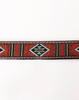 HILASON Western Genuine Leather Belt for Men Women Cowboy Cowgirl Handmade Unisex Full Grain Heavy Duty Tooled Beaded Belt