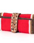 American Darling Jewelry Case Hand Tooled Saddle Blanket Genuine Leather Women Bag Western Handbag Purse