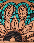 American Darling Hand Tooled Hair On Genuine Leather Women Bag Western Handbag Purse