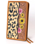 American Darling Hand Tooled Hair On Genuine Leather Women Bag Western Handbag Purse