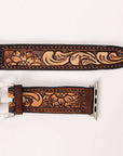 American Darling Beautifully Hand Tooled Genuine Leather I watch Strap Men and Women Unisex