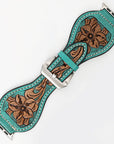 American Darling Beautifully Hand Tooled Painted Genuine Leather I watch Strap Men and Women Unisex