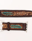 American Darling Floral Hand Tooled I watch Men Women Genuine Leather