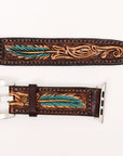 American Darling Beautifully Hand Tooled Genuine Leather I watch Strap Men and Women Unisex
