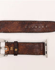 American Darling Beautifully Hand Tooled Genuine Leather I watch Strap Men and Women Unisex