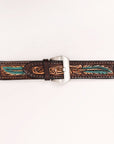 American Darling Floral Hand Tooled I watch Men Women Genuine Leather